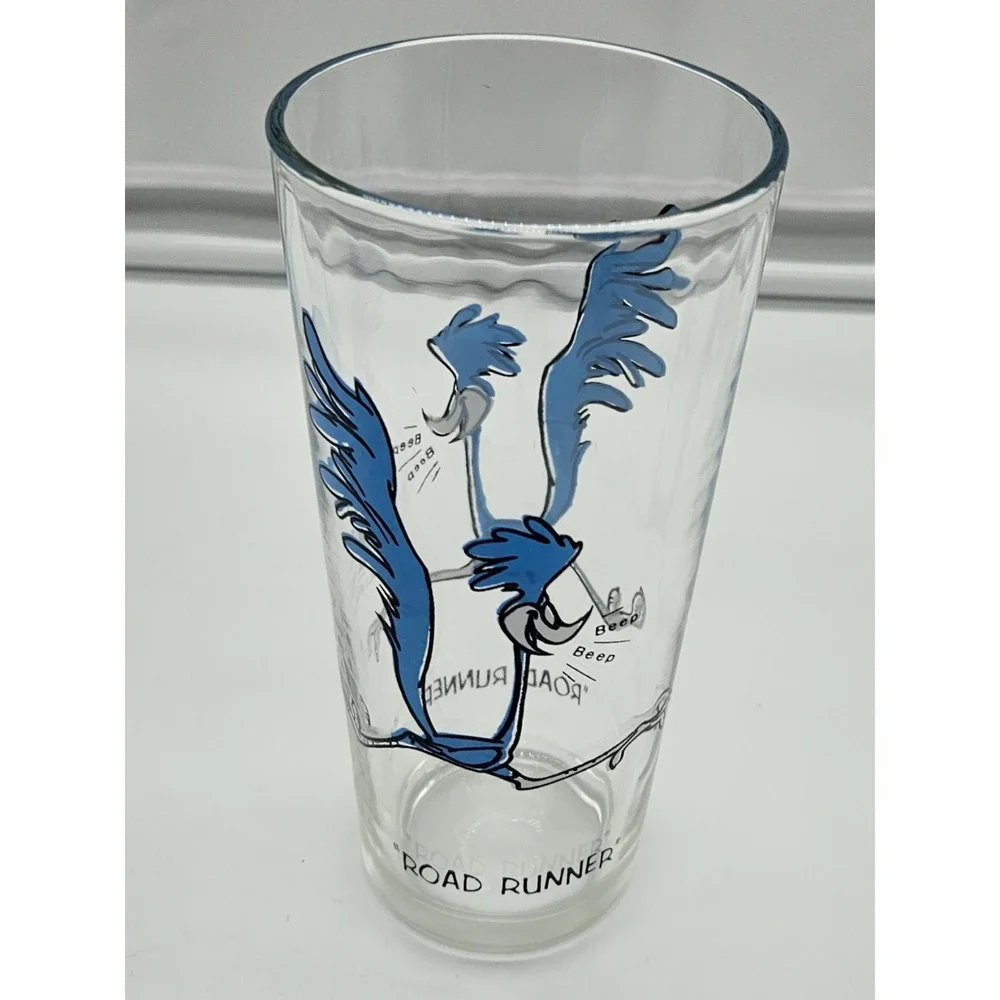 Vintage Pepsi Road Runner Collector Series Glass 1973 Warner Bros Beep Beep‎
